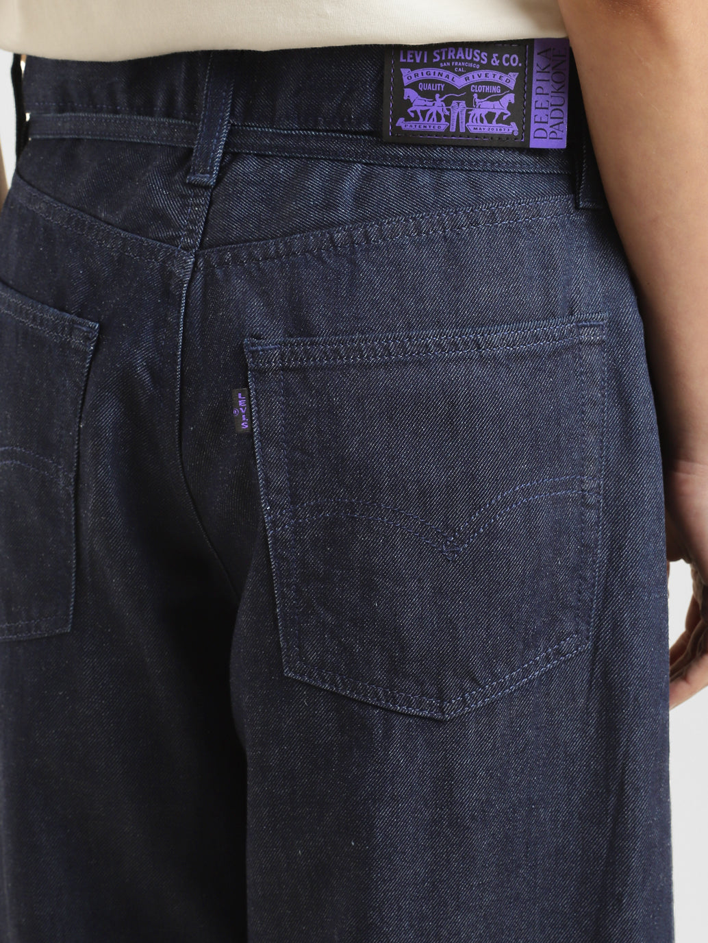 Women's Navy Blue XL Balloon Loose Fit High Rise Jeans - f8aa0a06-fc15-4883-956d-e1bab76fe6d2 View