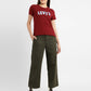 Women's Mid Rise Olive Relaxed Fit Trousers - a53d6467-658f-4eb7-b31e-964dbee9c1a8 View