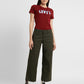 Women's Mid Rise Olive Relaxed Fit Trousers - f28c919b-6ceb-4e58-8ea4-5a7f81d3a016 View