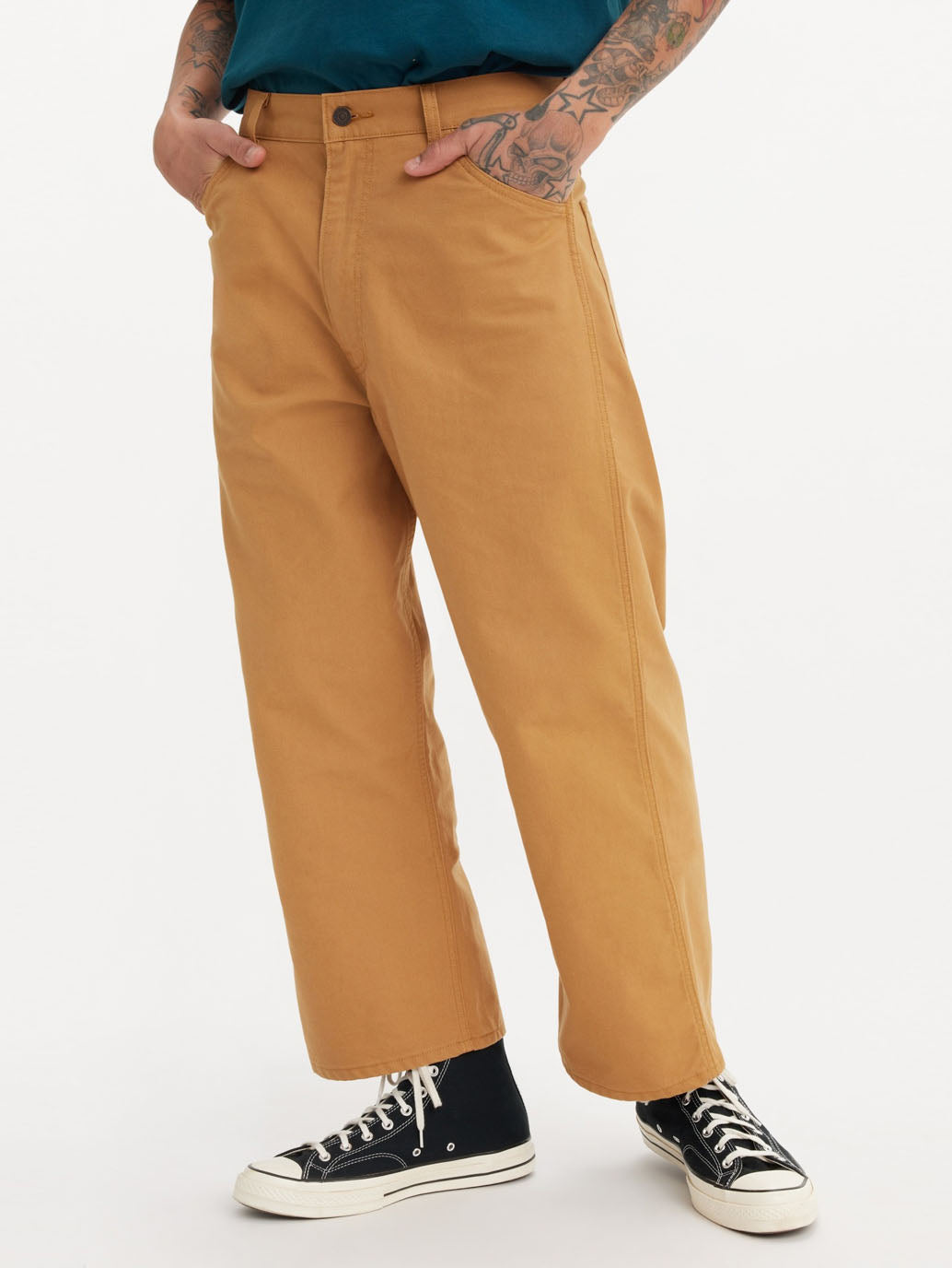 Men's Tan Brown Loose Fit Mid Rise Jeans - 92db17db-c1c5-42ce-9930-68bb759a1e8c View