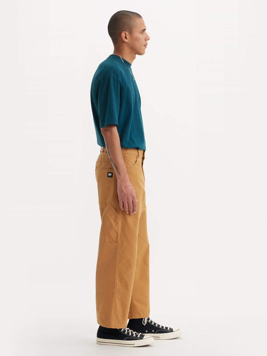 Men's Tan Brown Loose Fit Mid Rise Jeans - 6b52b6a5-ff59-44fa-a6de-25c0cc6a613f View