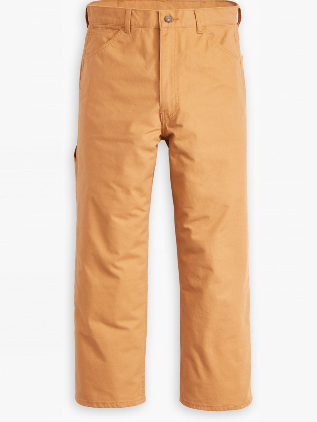 Men's Tan Brown Loose Fit Mid Rise Jeans - Flatlay View