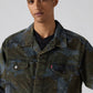 Men's Camouflage Relaxed Fit Denim Jacket - detail View