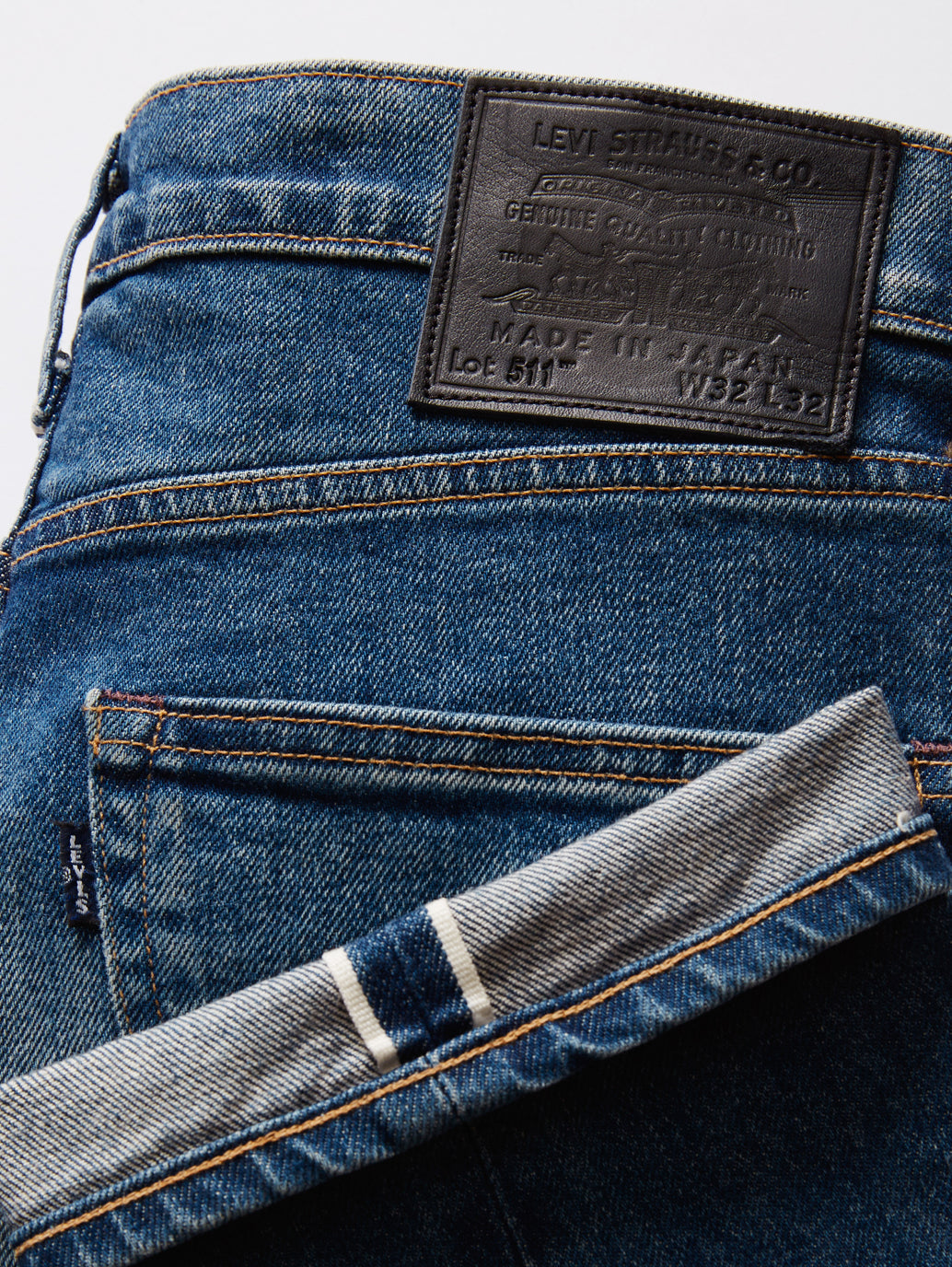 Men's 511 Blue Slim Fit Mid Rise Jeans - FrontDetails View
