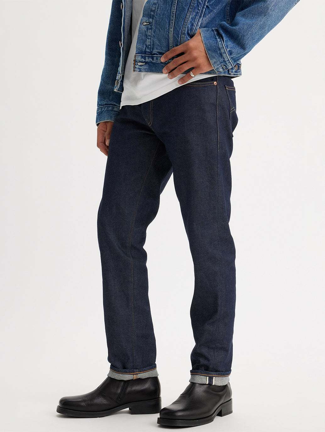 Men's 511 Blue Slim Fit Mid Rise Jeans - Side View