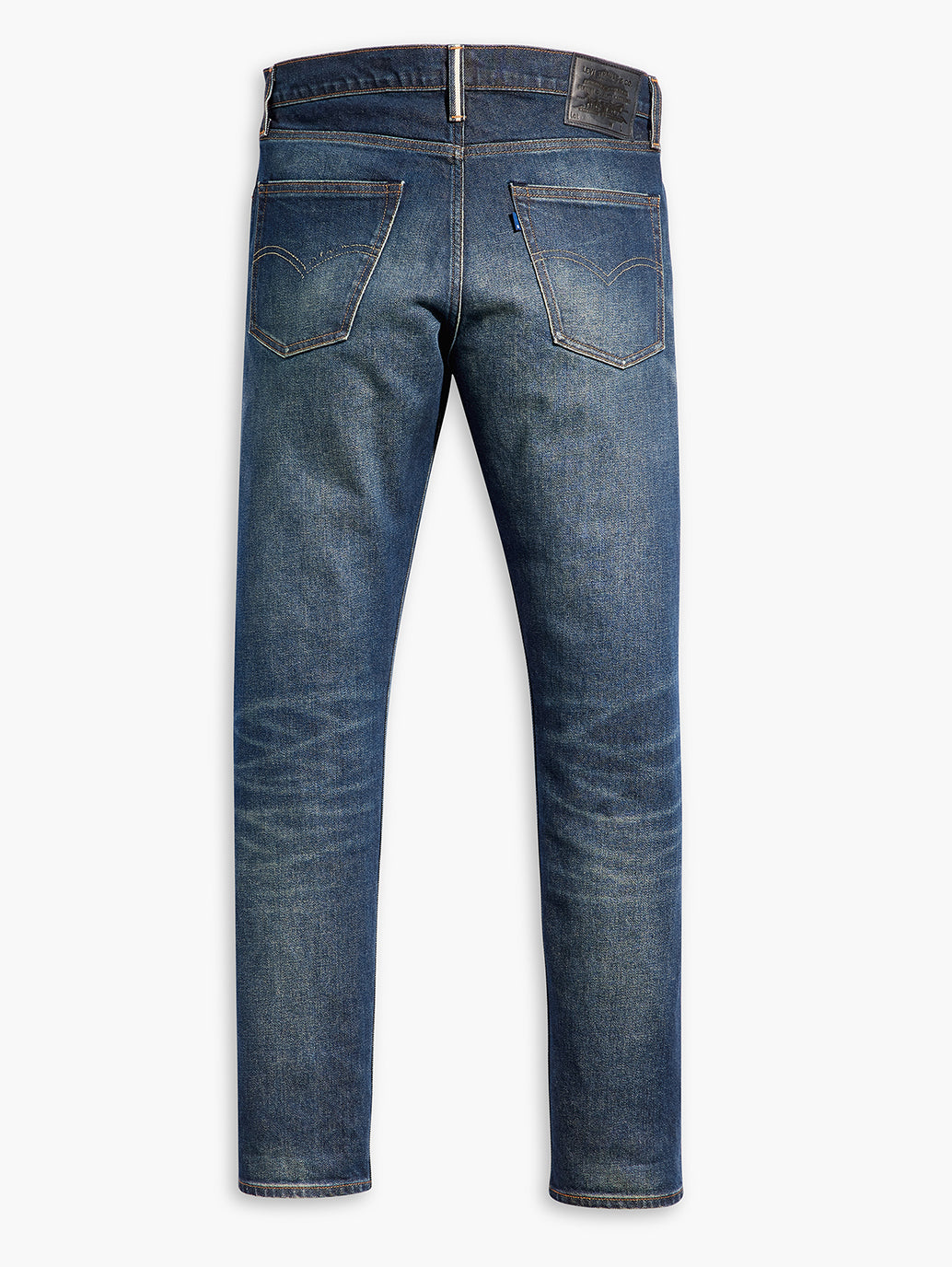 Men's 512 Blue Slim Tapered Fit Mid Rise Jeans - FlatlayBack View