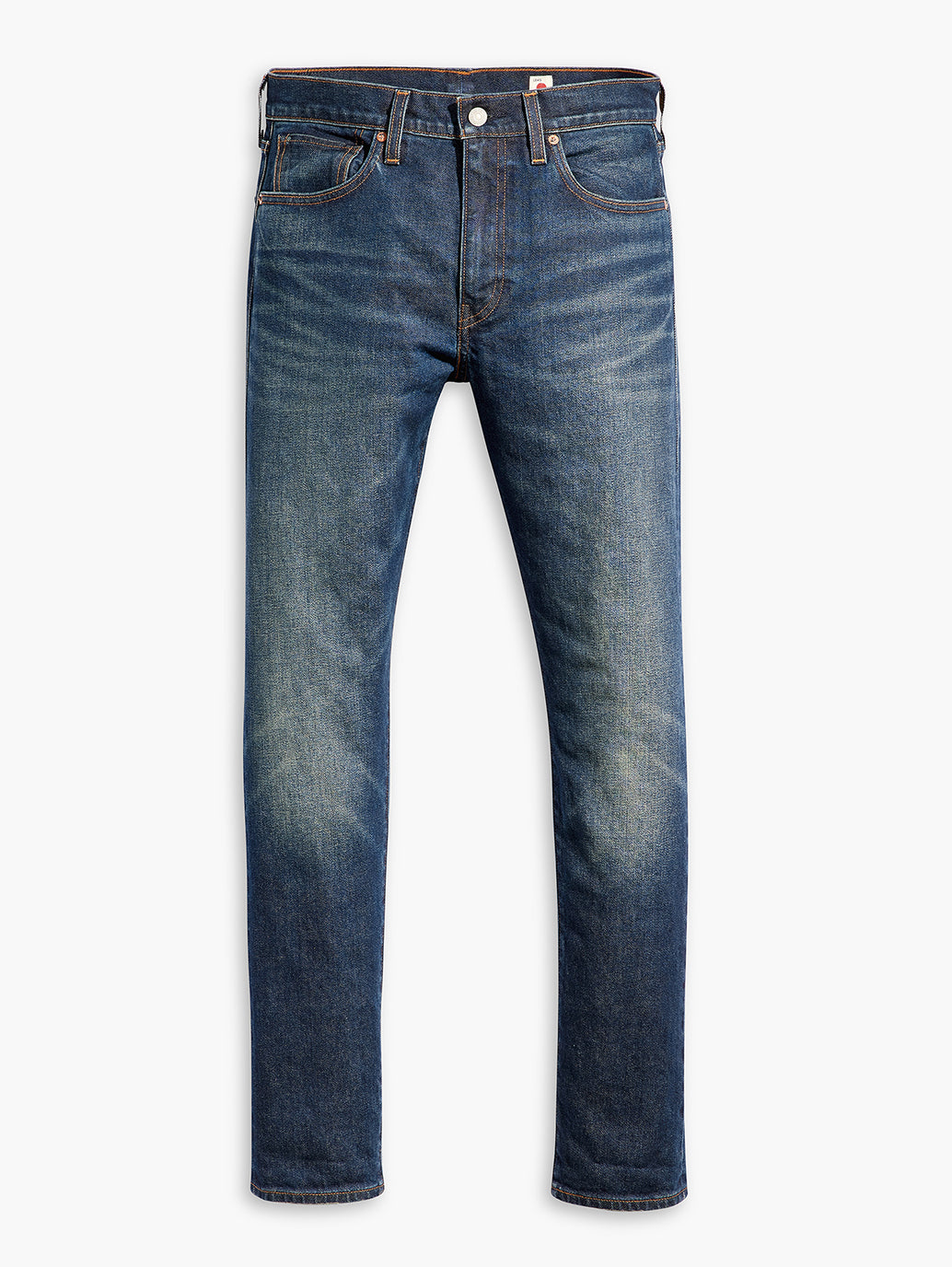 Men's 512 Blue Slim Tapered Fit Mid Rise Jeans - FlatlayFront View