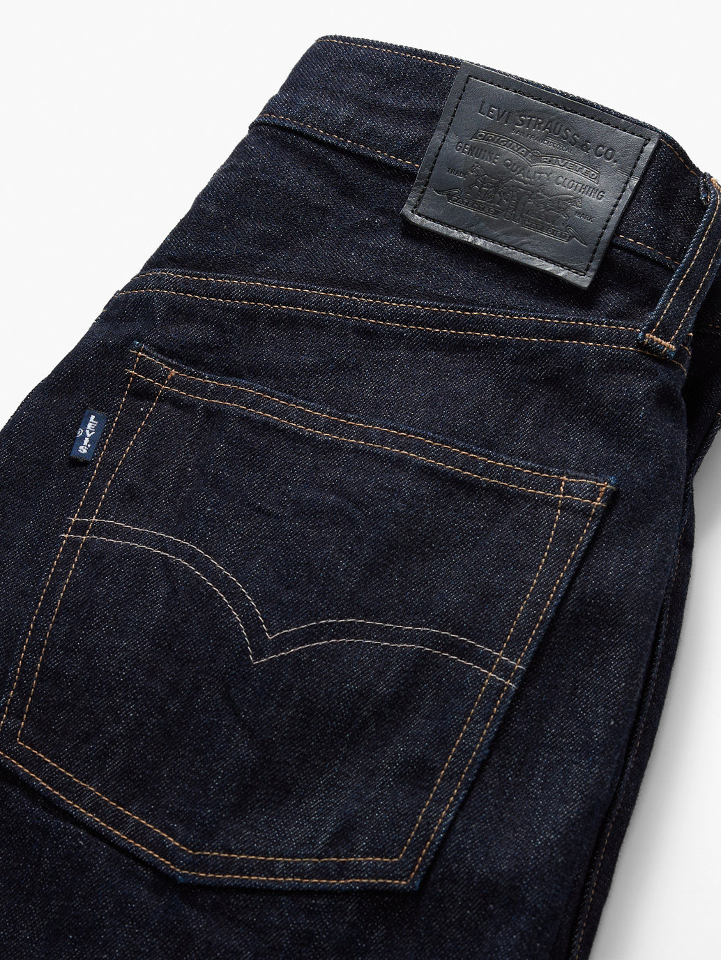 Women's Navy Blue Barrel Loose Fit High Rise Jeans - details View