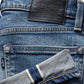 Women's Blue Loose Fit High Rise Boyfriend Jeans - FrontDetails View