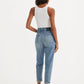 Women's Blue Loose Fit High Rise Boyfriend Jeans - 8a3c4834-8f9e-4df4-afcc-325e8fb4bfbb View