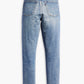 Women's Blue Loose Fit High Rise Boyfriend Jeans - FlatlayBack View