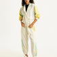 Women's Mid Rise White Track Pants - Styleshot View