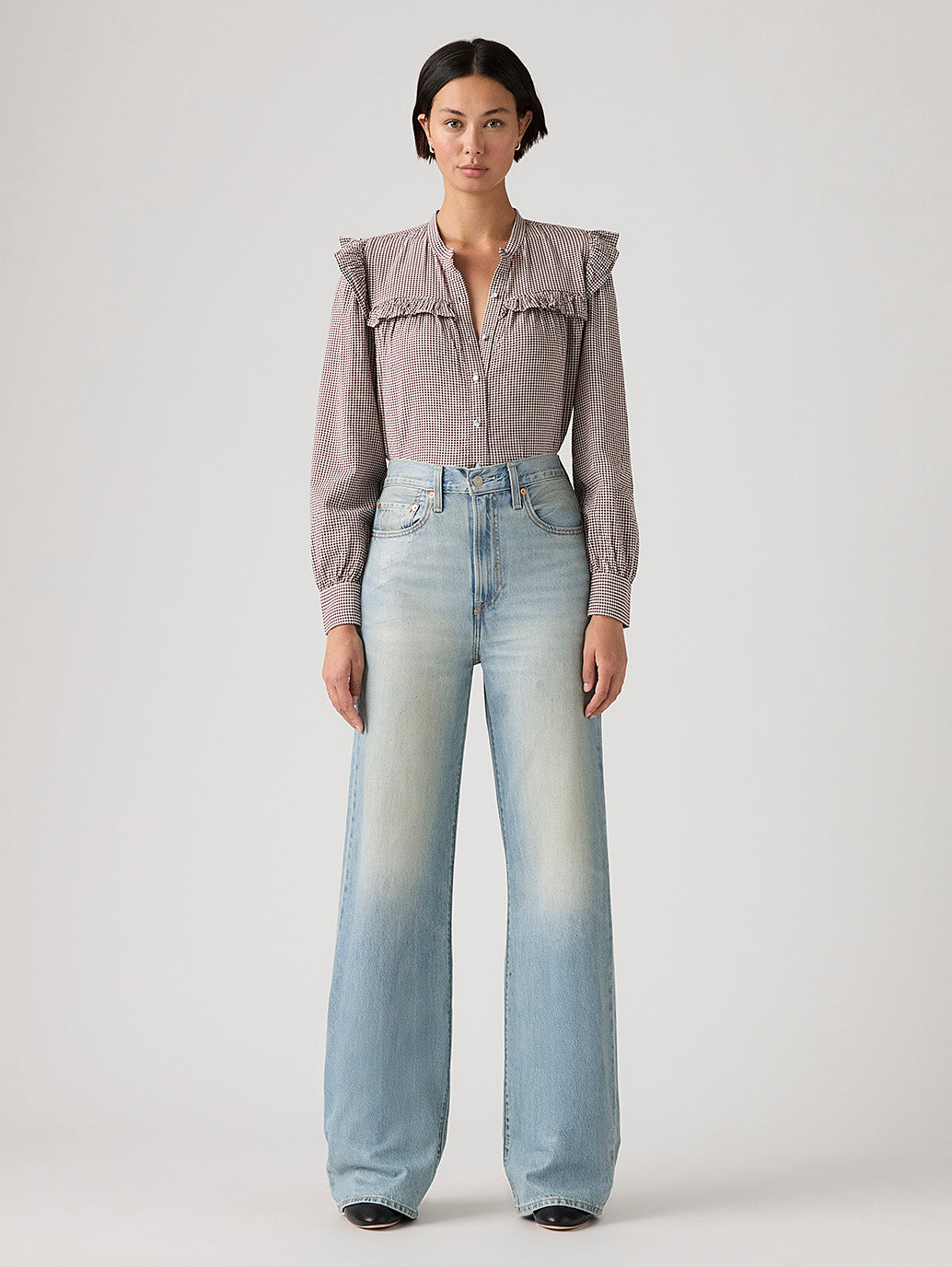 Women's Ribcage Wide-Leg Jeans - Front View