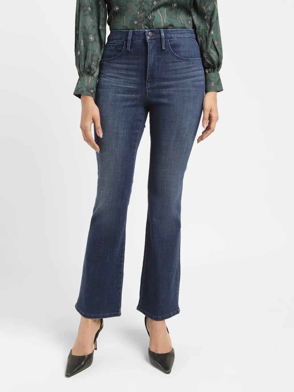 Women's Redloop 725 Blue Flared Fit High Rise Jeans - a966b8fc-e831-4264-95e7-c7b091ebb07d View
