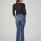 Women's 725 Blue Bootcut Fit High Rise Redloop Jeans - Back View