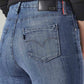 Women's 725 Blue Bootcut Fit High Rise Redloop Jeans - Detail View