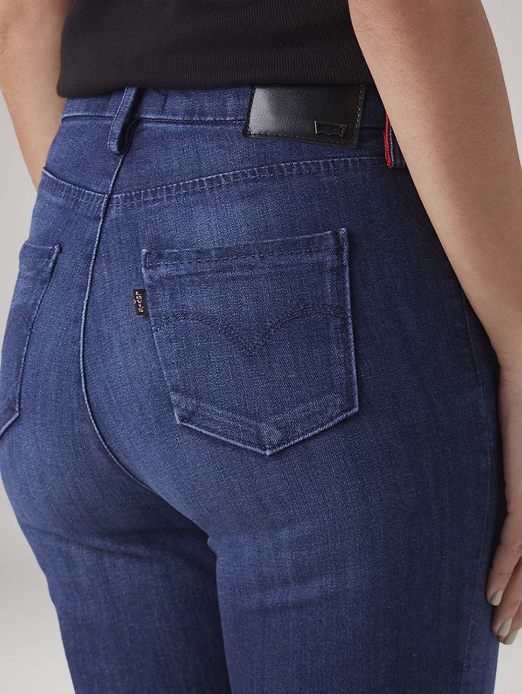 Women's 725 Blue Bootcut Fit High Rise Redloop Jeans - Detail View
