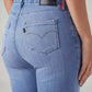 Women's 725 Light Blue Bootcut Fit High Rise Redloop Jeans - 20 View