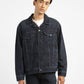 Men's Solid Spread Collar Denim Jacket - 6013bbd5-bf38-45ca-8e83-40fe46293df4 View