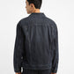 Men's Solid Spread Collar Denim Jacket - e2840e51-d2f5-4493-90e2-01a8146a41ef View