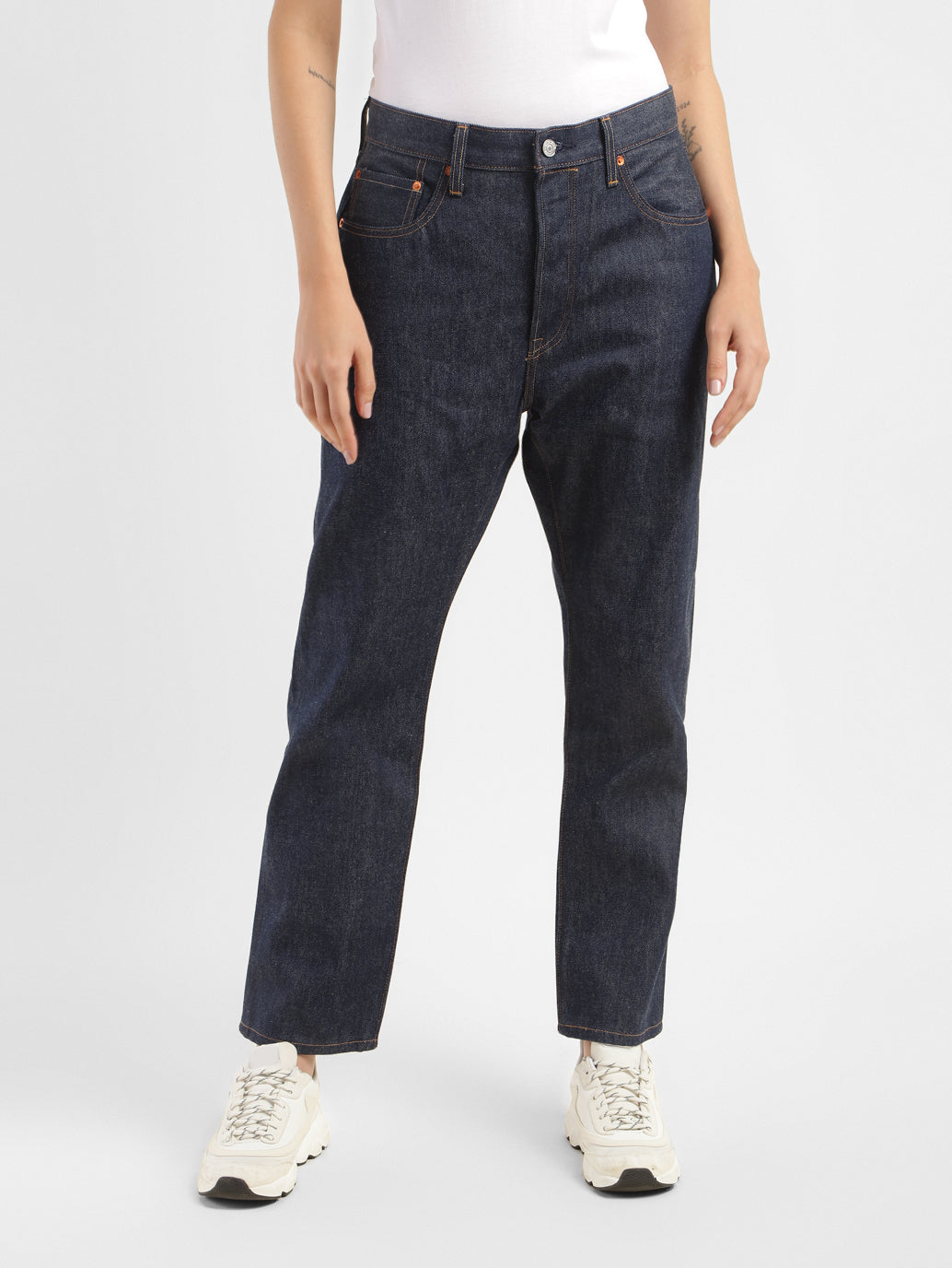 Women's 501 Blue Straight Fit High Rise Jeans - 1a1a6290-6e1a-464c-8d48-931f80e4a68f View