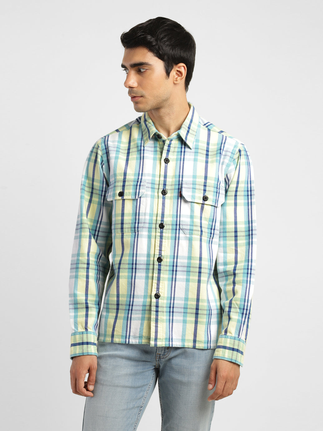 Men's Plaid Relaxed Fit Shirt - 39458ff2-aced-4d11-b942-3431253b8f05 View