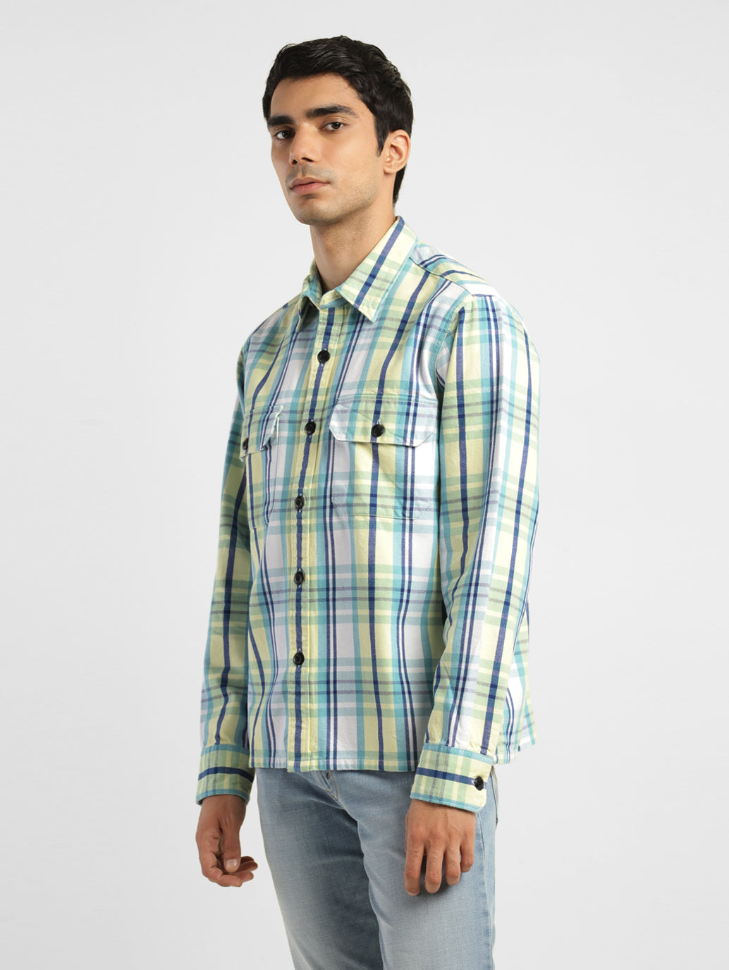 Men's Plaid Relaxed Fit Shirt - 274f9916-3580-4d18-8e72-d33cdad1c93e View
