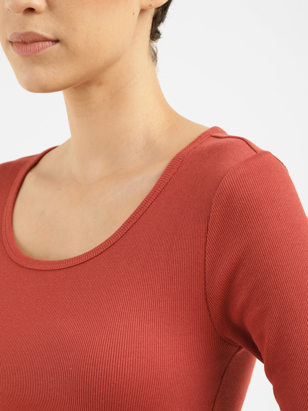 Women's Solid Scoop Neck T-Shirt - ff9edb3a-072c-4a79-9f9f-ff995f0dfb9b View