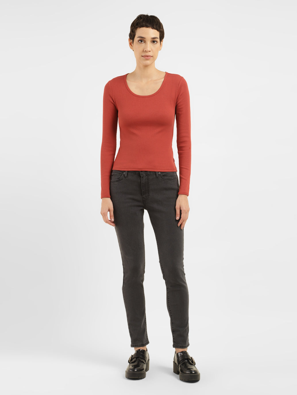 Women's Solid Scoop Neck T-Shirt - f93f19f6-8dec-4798-a4a2-a303cbdf706b View