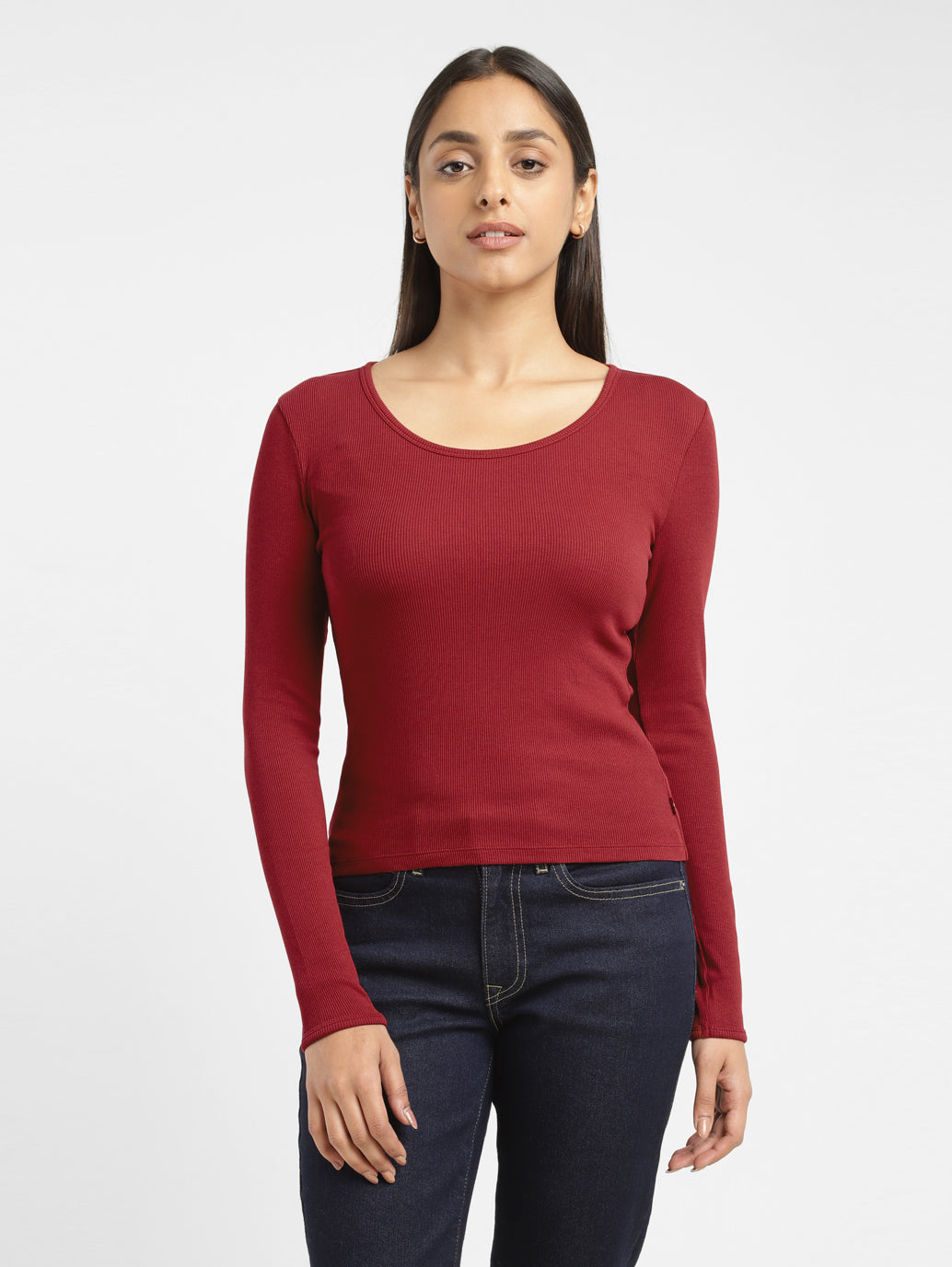 Women's Solid Scoop Neck T-shirt - 3f3ece4d-3fcd-4d64-b5d4-9fd4b03c43f2 View