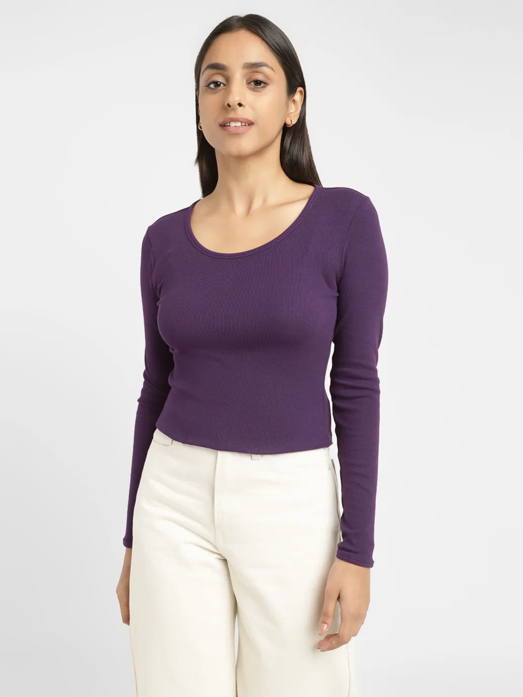 Women's Solid Scoop Neck T-shirt - f37711a0-5916-4e14-8727-67a06d5224c8 View