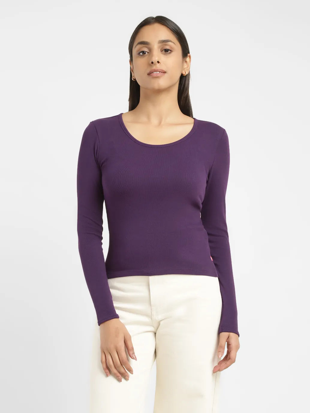 Women's Solid Scoop Neck T-shirt - 3f98bb08-bd4d-4eca-a583-7fa82e041d52 View