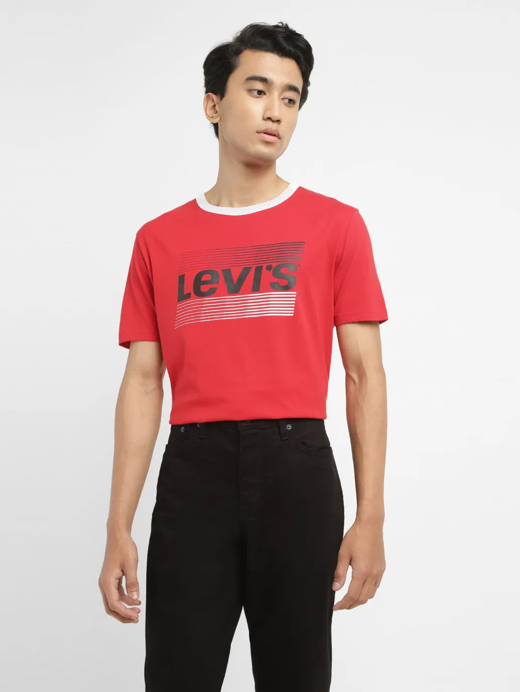 Men's Brand Logo Slim Fit T-shirt - 52b0afb2-822a-4653-bb50-03affadedadf View