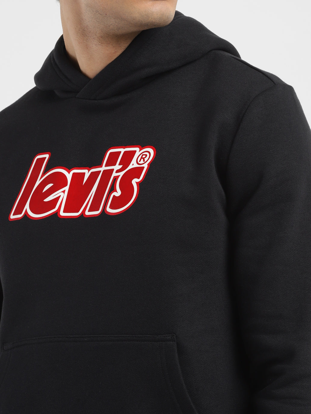 Men's Brand Logo Black Hooded Sweatshirt - 3ccc69f1-dc49-4a9e-b540-8445061a6427 View