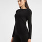 Women's Solid Asymmetrical Neck Top - 229b2034-1a00-4cb6-beda-9a0fcd70a3c7 View