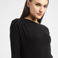 Women's Solid Asymmetrical Neck Top - 85506d59-1717-4d72-84b3-db09b1fb116f View