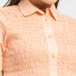 Women's Textured Spread Collar Shirt - 0cc2974f-5fcc-49dd-8c8d-59c86b80f4fb View