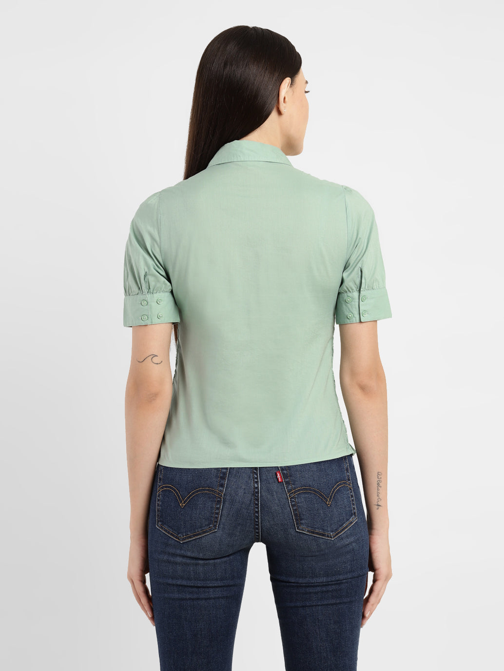 Women's Textured Spread Collar Shirt - dd0d3965-f6d7-4cbe-8591-0951dfcd8563 View
