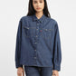 Women's Solid Oversized Shirt - 507fcdcf-06e2-4b55-93e8-ce93b8026de8 View