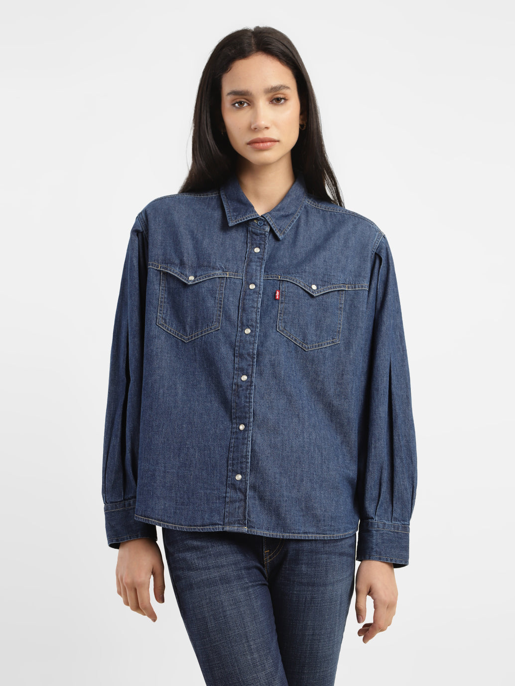Women's Solid Oversized Shirt - 507fcdcf-06e2-4b55-93e8-ce93b8026de8 View