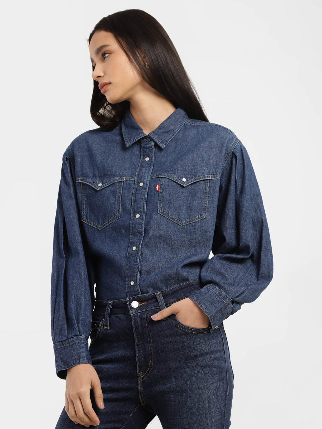 Women's Solid Oversized Shirt - 1b032908-0603-4b27-8fb1-bd31f48b2166 View
