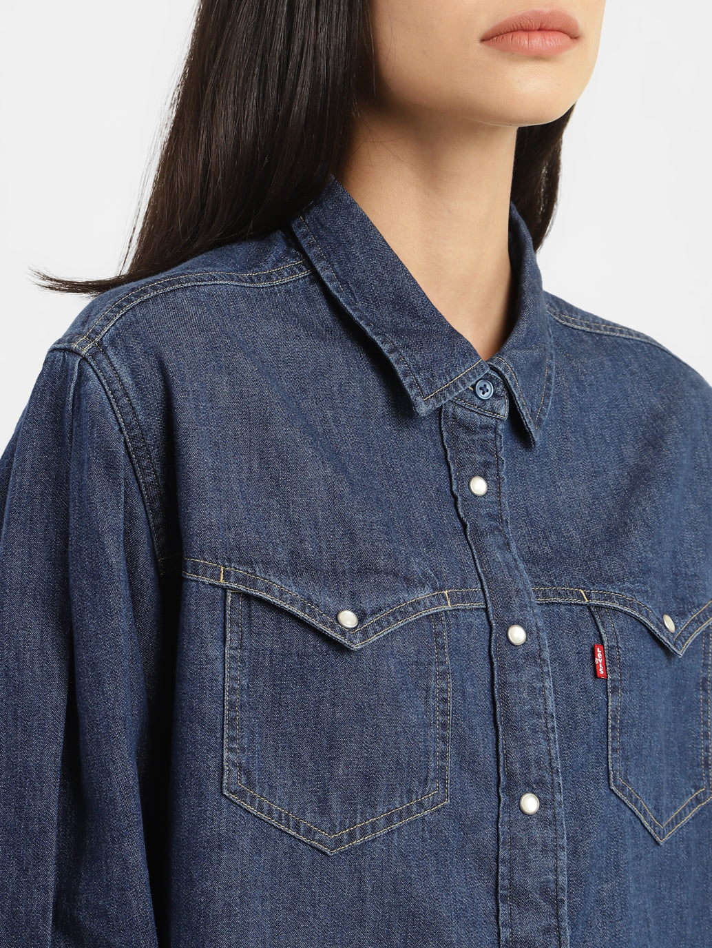 Women's Solid Oversized Shirt - d5de8915-0522-4370-91af-9fdd41d84422 View