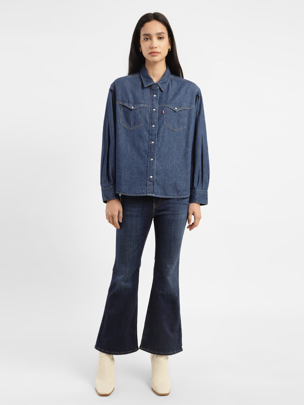 Women's Solid Oversized Shirt - 79457dbd-ce04-4cf9-bc0f-fc66ed46d5fb View