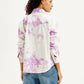 Women's Printed Oversized Shirt - Back View