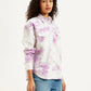 Women's Printed Oversized Shirt - Side View