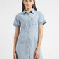 Women's Solid Spread Collar Denim Dress - 7195290e-374e-4b0f-a129-6b7d5fac12ea View