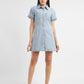 Women's Solid Spread Collar Denim Dress - 5ecd37cd-4f21-4eed-983e-65a61a99437a View