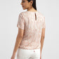 Women's Abstract Round Neck T-shirt - ad131b53-4939-4530-aefd-d551ba65a55b View
