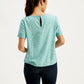 Women's Floral Print Light-Blue Round Neck Top - dfaa1614-a42c-4a0e-8fce-d47a595ca849 View
