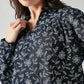 Women's Floral Regular Fit Collar Neck Top - Detailshot View